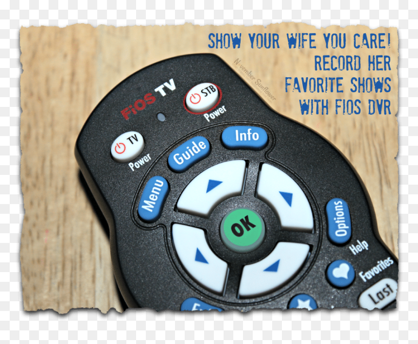 Show Your Wife You Care Record Her Favorite Shows With - Wood, HD Png Download - fios logo png