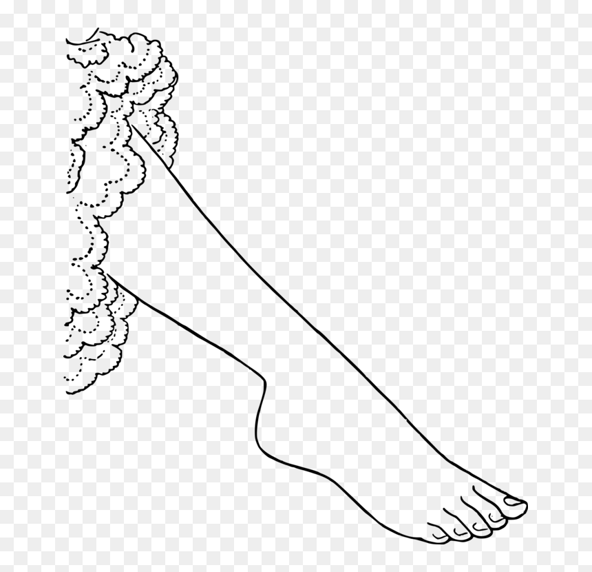 Shoe,monochrome,arm - Clip Art Black And White Foot, HD Png Download - shoe footprints png