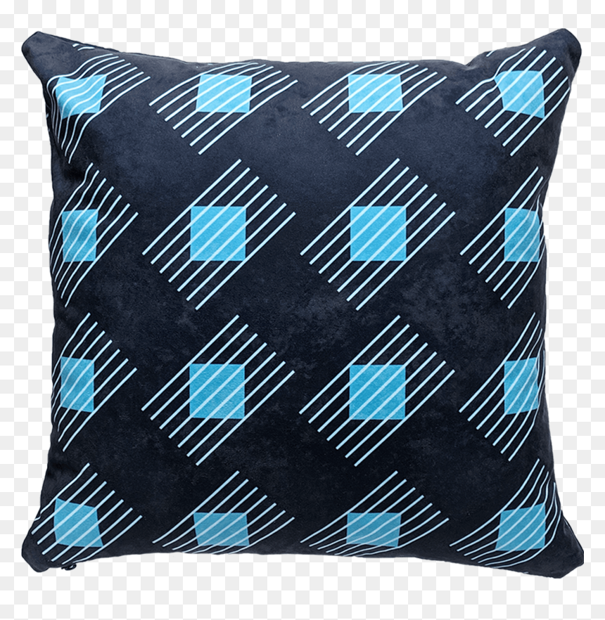 Patterned Faux Suede Blue Throw Pillow - Cushion, HD Png Download - velvet sky png