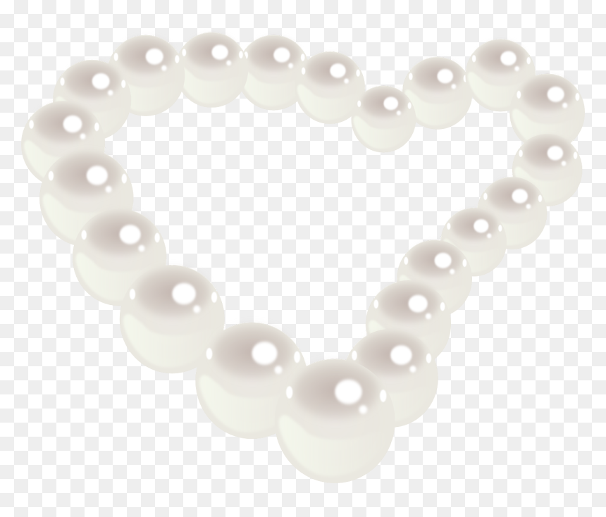Pearl Clip Art, HD Png Download - heart necklace png