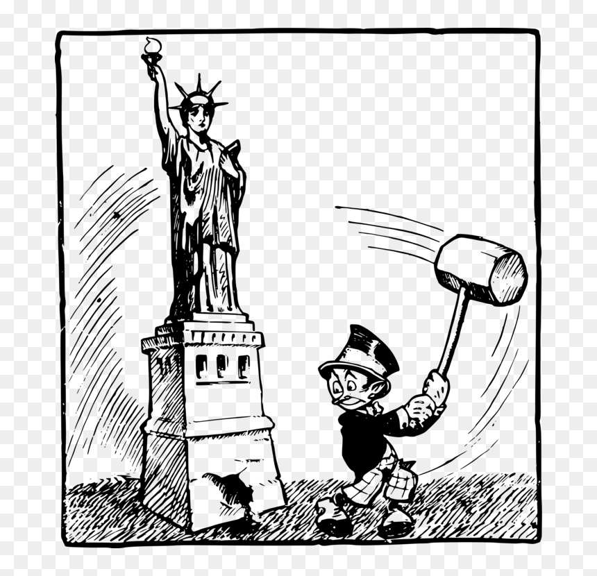 Hammering Liberty - Sarcastic Thoughts And Prayers, HD Png Download - liberty torch png