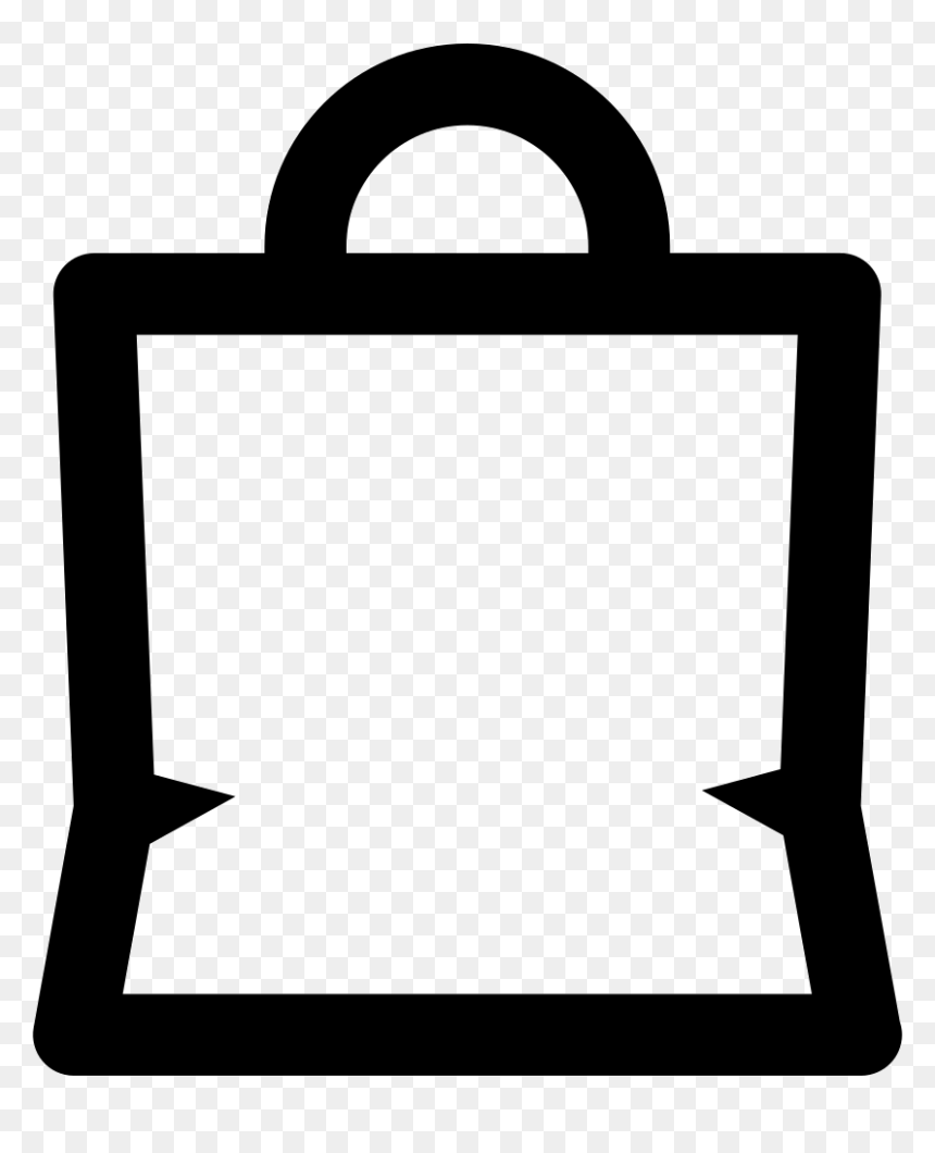 Paper Bag Commercial Tool Outline Symbol - Paperbag Outline, HD Png Download - heartless symbol png