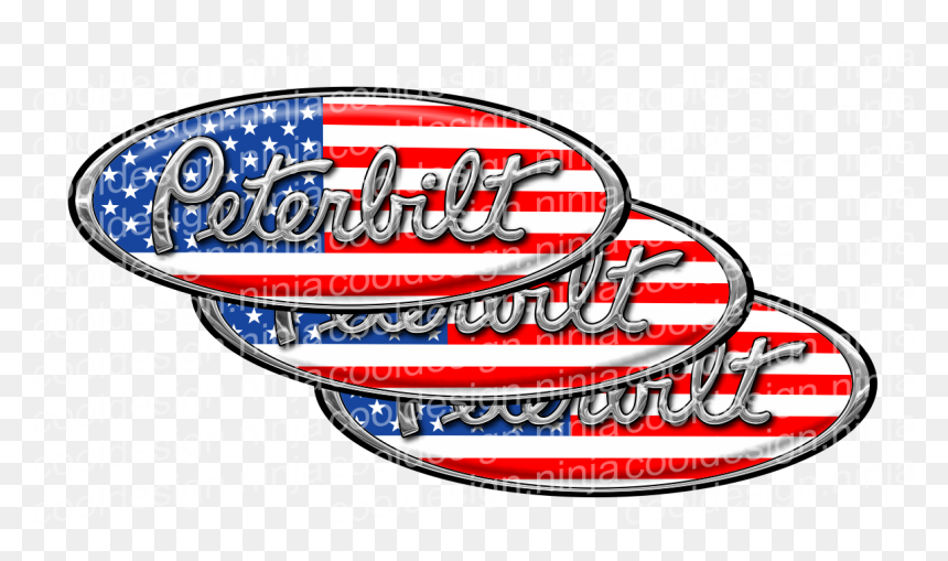 Peterbilt Emblem American Flag, HD Png Download - american flag design png