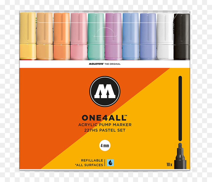 One4all™ 227hs Pastel Set"
 Title="one4all™ 227hs Pastel - 227hs Molotow Marker 4 Mm, HD Png Download - pastel banner png