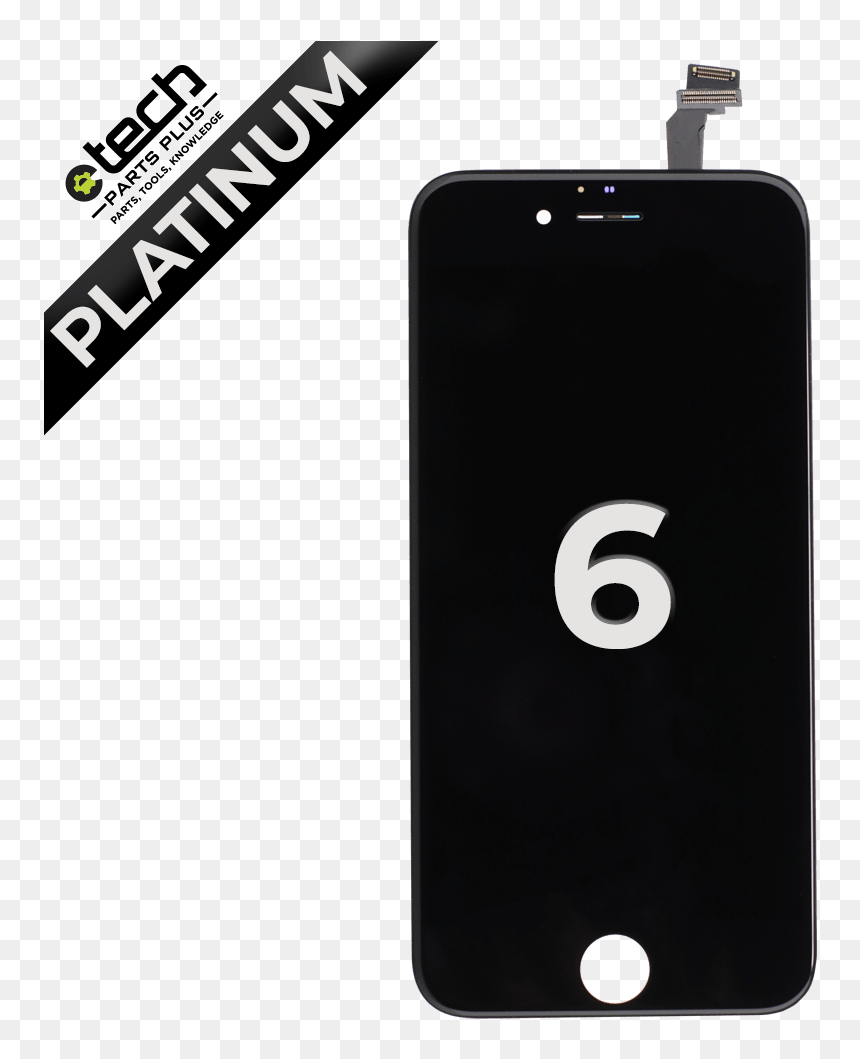 Platinum Lcd Assembly For Use With Iphone 6 - Smartphone, HD Png Download - iphone 6 black png