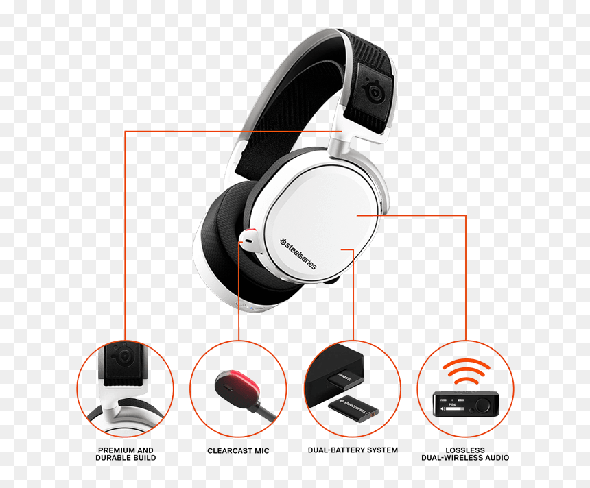 Arctis Pro Wireless, - Steelseries Arctis Pro Wireless White, HD Png Download - steelseries png