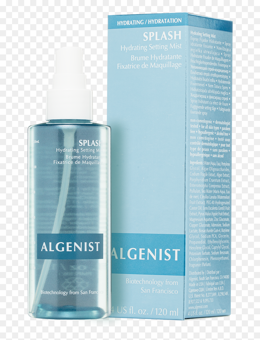 Splash Hydrating Setting Mist Front And Large Image - Algenist Splash Hydrating Setting Mist, HD Png Download - yeri png