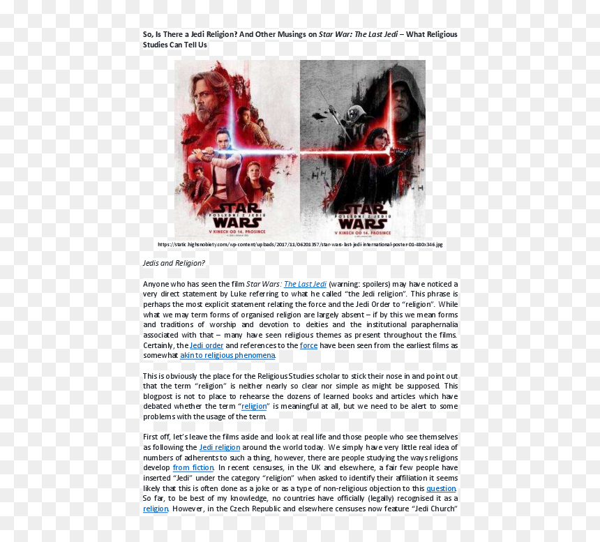 Star Wars Poster Last Jedi, HD Png Download - last jedi png