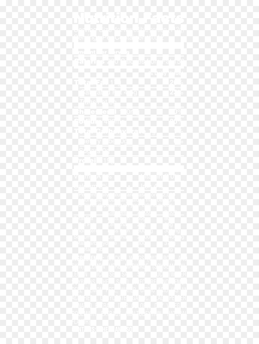 Nutrition Facts, HD Png Download - bone wings png