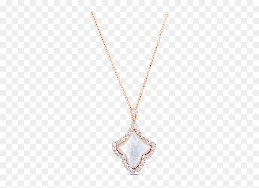 Roberto Coin Art Deco Pendant With Diamonds And Mother - Locket, HD Png Download - diamonds and pearls png