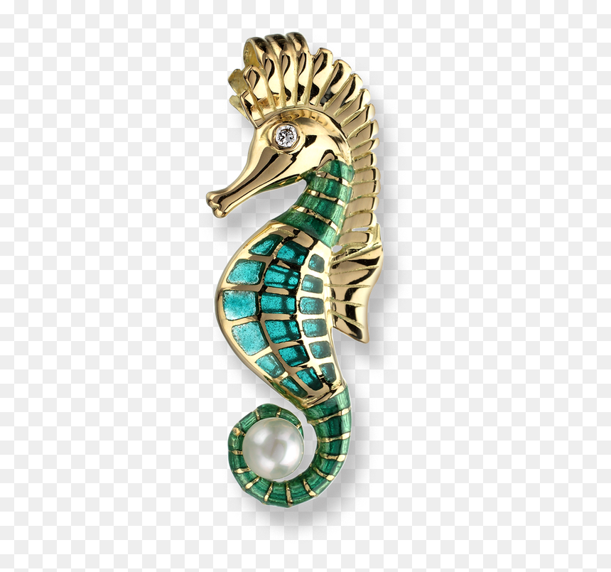 Nicole Barr Designs 18 Karat Gold Seahorse Necklace - Northern Seahorse, HD Png Download - diamonds and pearls png