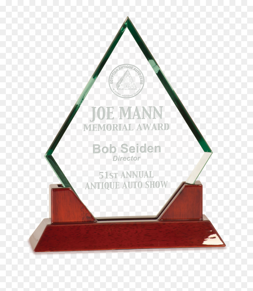Prestige Rectangle Glass Award With Rosewood Piano - Glass, HD Png Download - glass award png