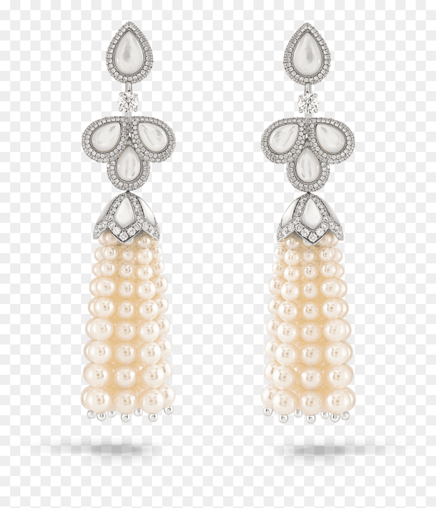 Akoya Pearl Tassel Earrings Ta 09 011 - Diamond Pearl Tassel Earrings, HD Png Download - diamonds and pearls png