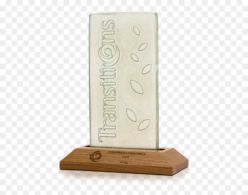 Trasitions Recycled Glass Award - Plywood, HD Png Download - glass award png