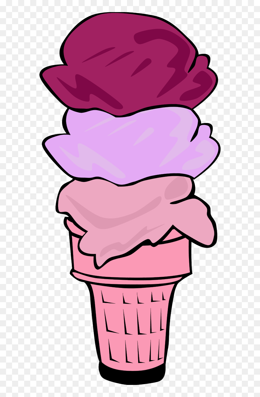 Vanilla Chocolate Ice Cream Cone Clipart , Png Download - 2 Scoops Of Ice Cream Cone, Transparent Png - ice cream cone clip art png