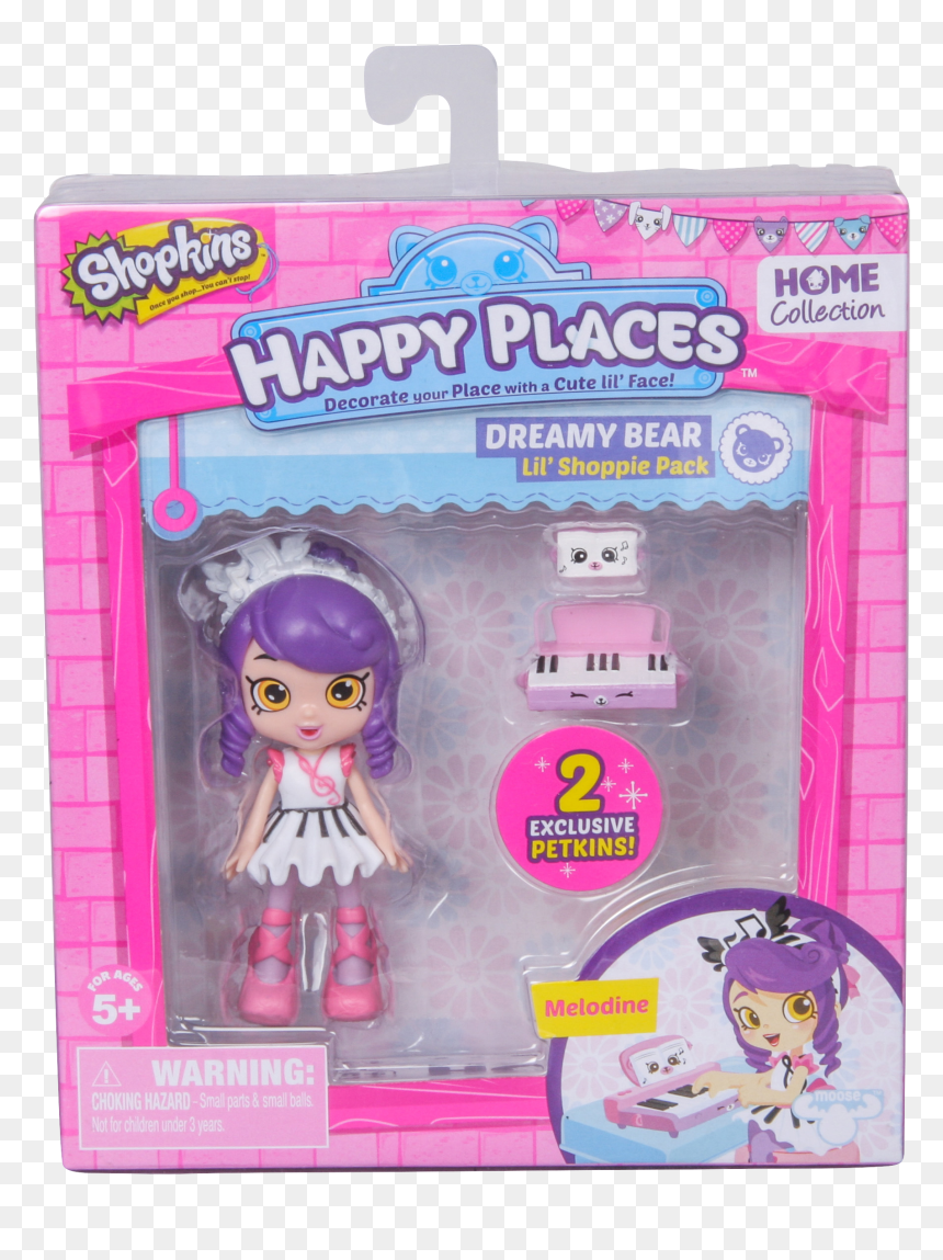 Happy Places Shopkins Doll Single Pack - Happy Place Melodine, HD Png Download - shopkins.png