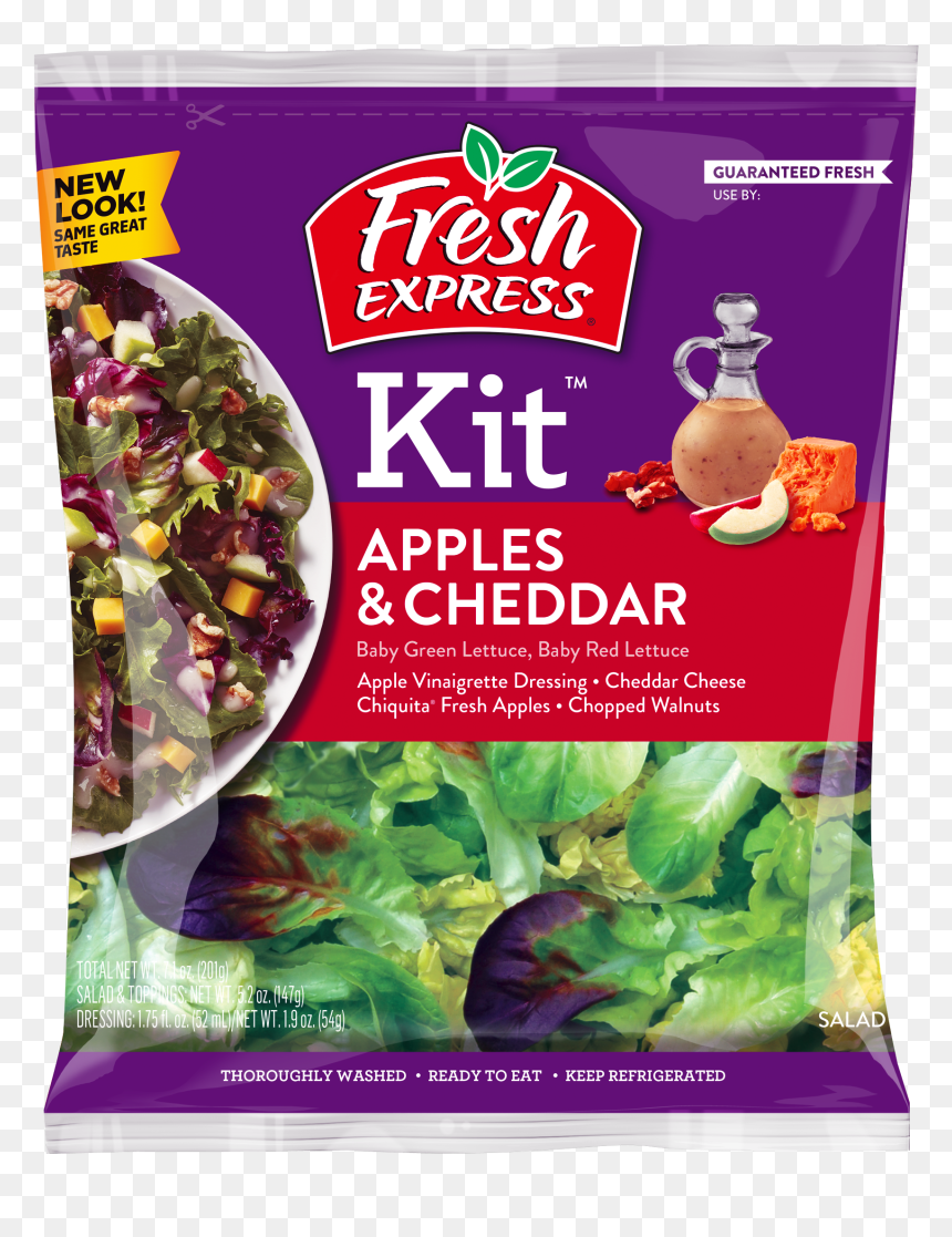 Apples & Cheddar Kit - Fresh Express Caesar Salad Kit, HD Png Download - head of lettuce png