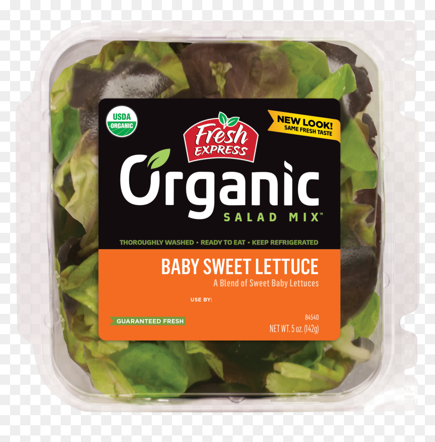 Organic Baby Sweet Lettuce - Organic Caesar Salad Kit, HD Png Download - head of lettuce png