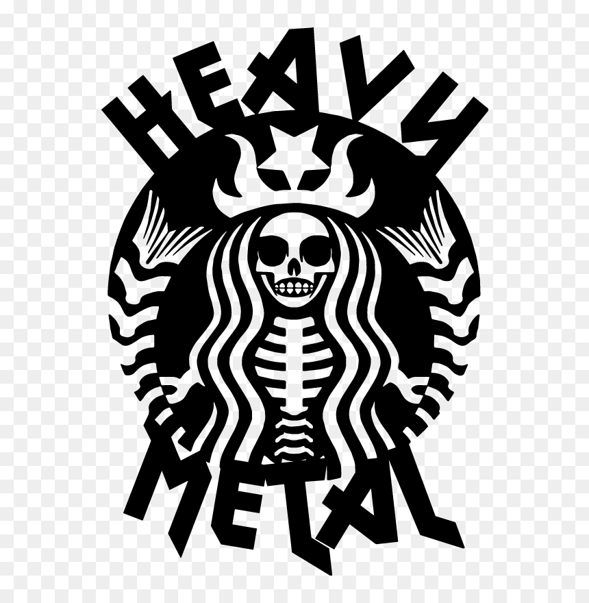 Starbucks Skull Logo, HD Png Download - black metal png