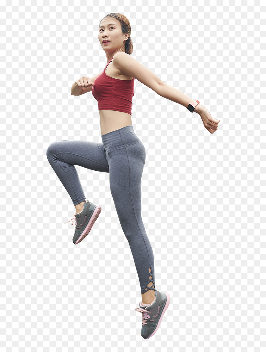 Girl, HD Png Download - woman jumping png
