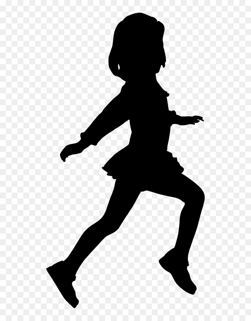 Child Dance Mural Woman Wallpaper - Child Jumping Silhouette Png, Transparent Png - woman jumping png