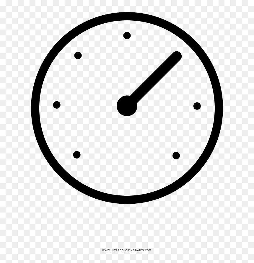 Velocímetro Página Para Colorear - Wall Clock, HD Png Download - velocimetro png