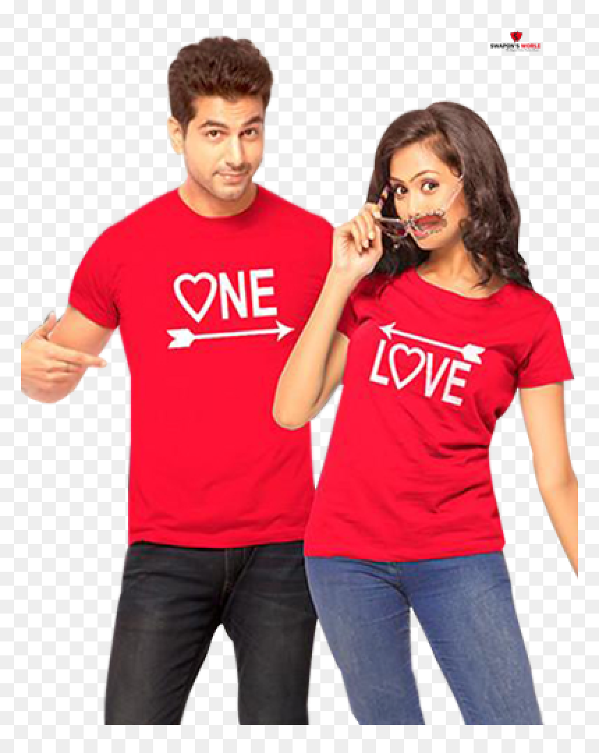 Special Valentines Couple T Shirt By Swapon’s World - Valentines T Shirts For Couples, HD Png Download - girl shirts png