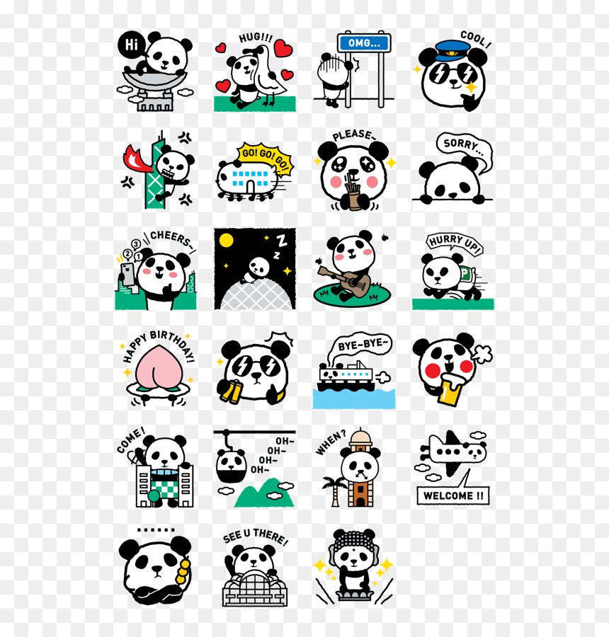 1600 Pandas Tour, HD Png Download - facebook sticker png