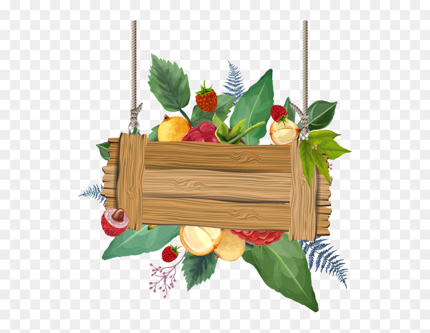 Beautiful Watercolor Tropical Summer Fruits, Tropical, - Wooden Hanging Png, Transparent Png - tropical fruits png