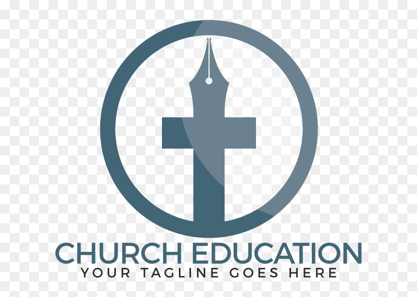 Church Education Vector Logo Design - Cross, HD Png Download - church vector png