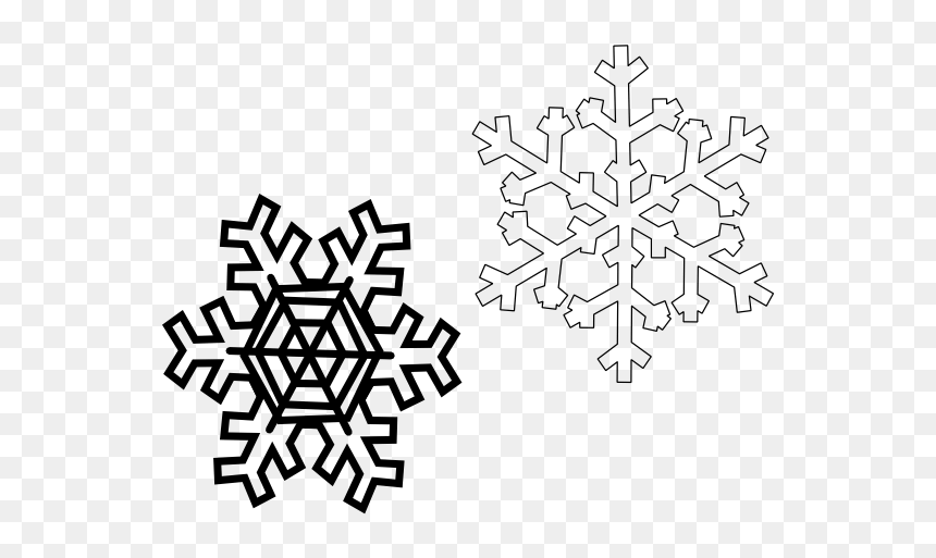 Snowflake-template - Snowflake Clip Art, HD Png Download - snowflake pattern png