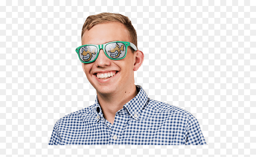 Young Boy Smiling, Straight White Teeth, Wearing Sunglasses - Male, HD Png Download - smiling teeth png