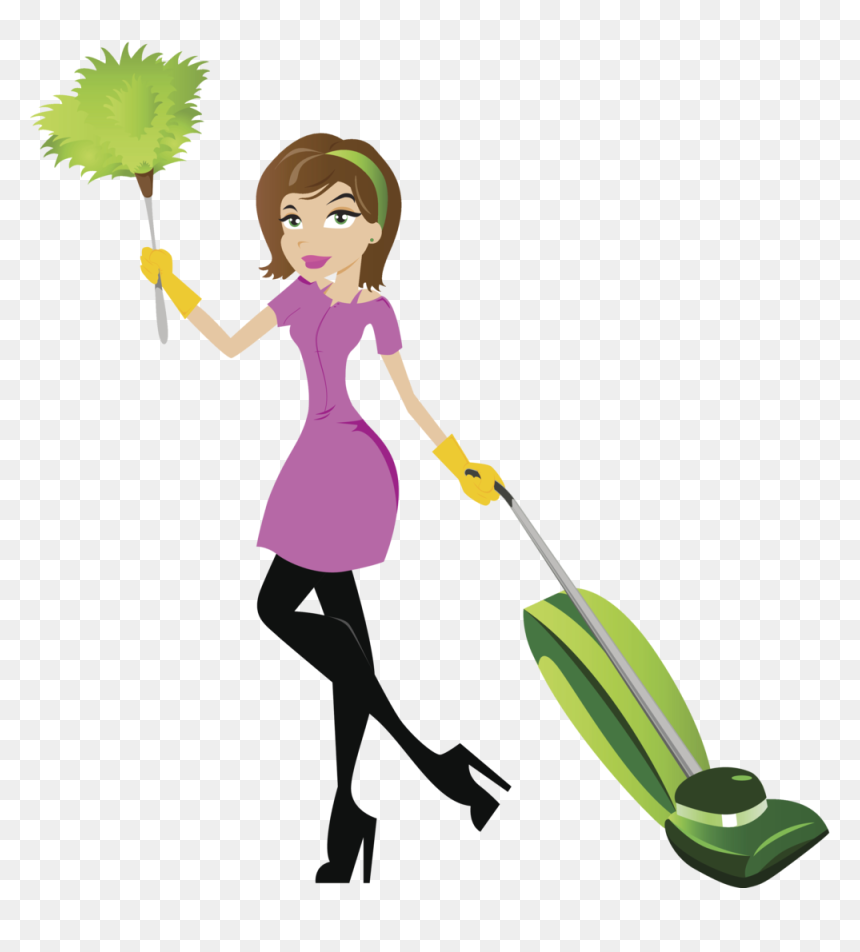 Transparent Cleaning Products Clipart - Maid Cleaning House Clipart, HD Png Download - cleaning clipart png