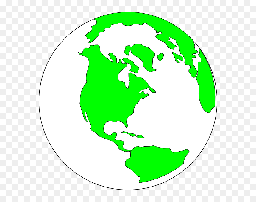 Earth With White And Green Svg Clip Arts - World Black And White Clipart, HD Png Download - earth clip art png