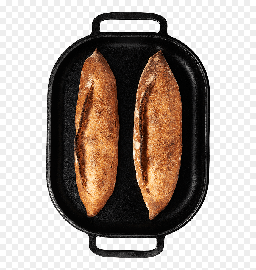 Two Sourdough Artisan Batards On Challenger Bread Pan - Bag, HD Png Download - bread vector png