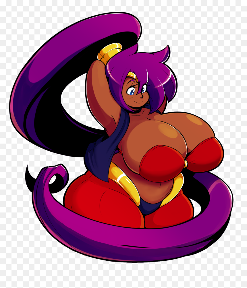 Half-genie Hero Shantae And The Pirate"s Curse Shantae - Shantae With Big Boobs, HD Png Download - shantae half genie hero png