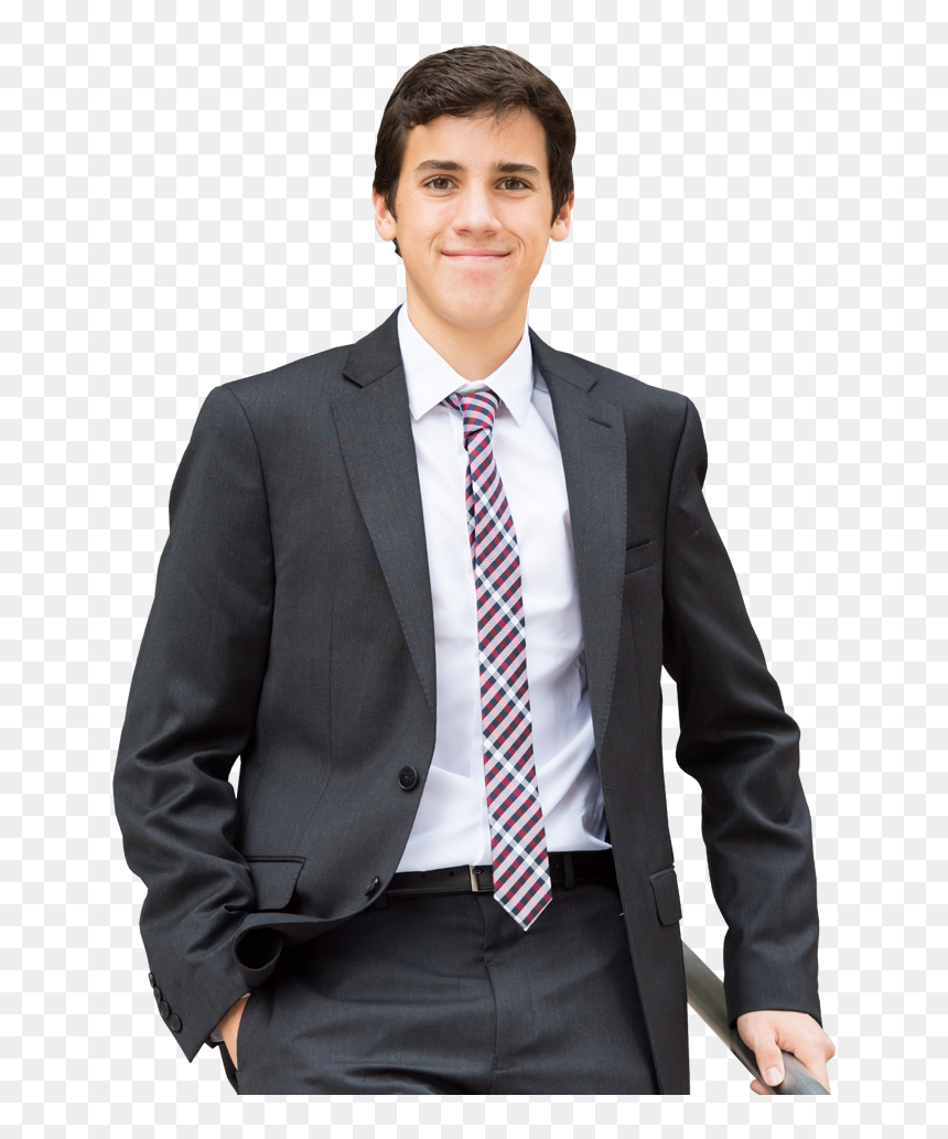 Photo Of Teen In Suit, HD Png Download - man suit png