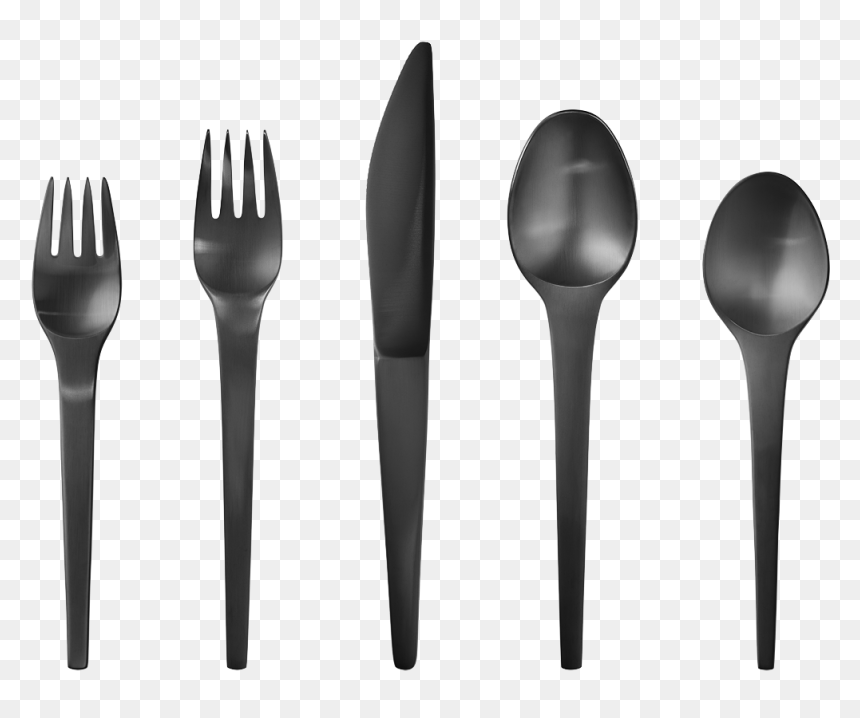 Georg Jensen Caravel Black Pvd Coating 5 Piece Setting - Georg Jensen Caravel, HD Png Download - dinner fork png