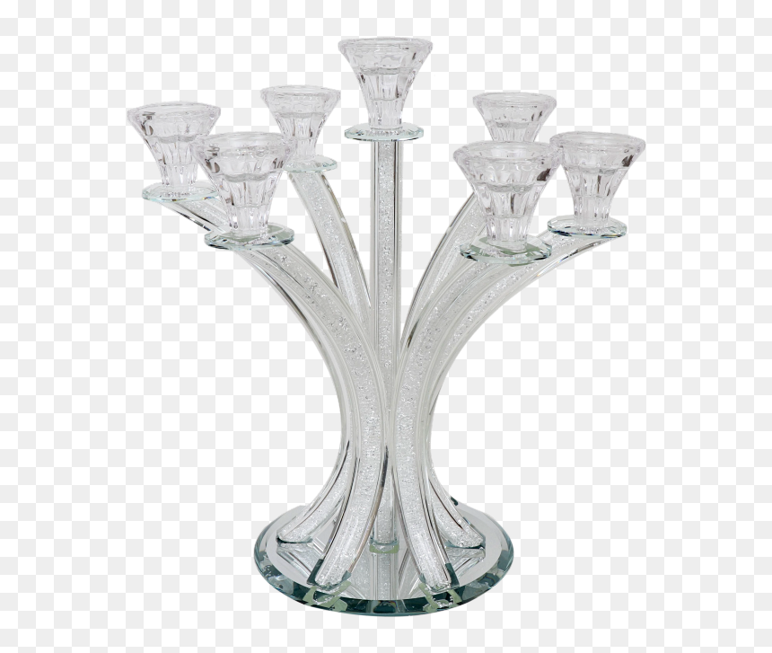 Crystal Candlabara With Broken Glass 7 Branch - Champagne Stemware, HD Png Download - broken glass.png