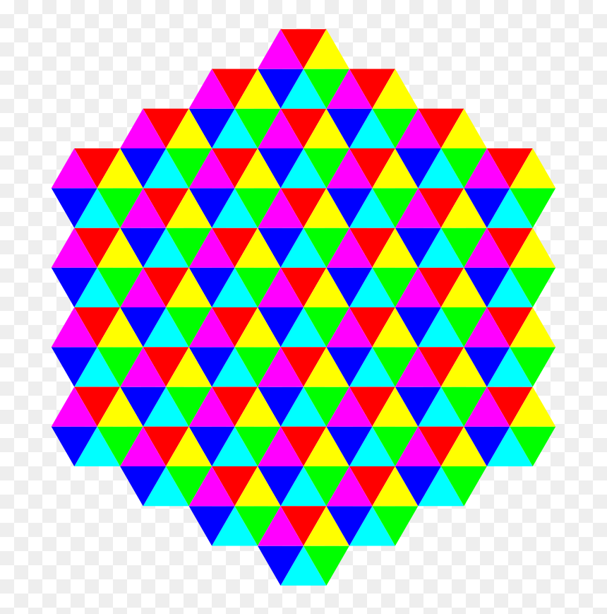 Hexagonal Triangle Tessellation Svg Clip Arts - Equilateral Triangle Tessellation, HD Png Download - hexagon vector png