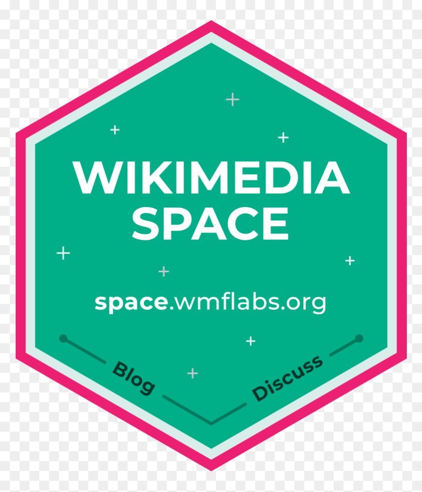 Wikimedia Space Hexagon Sticker - Sign, HD Png Download - hexagon vector png