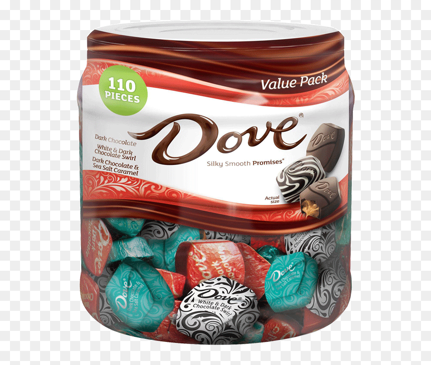 15 Oz Dove Chocolate Variety, HD Png Download - candy jar png