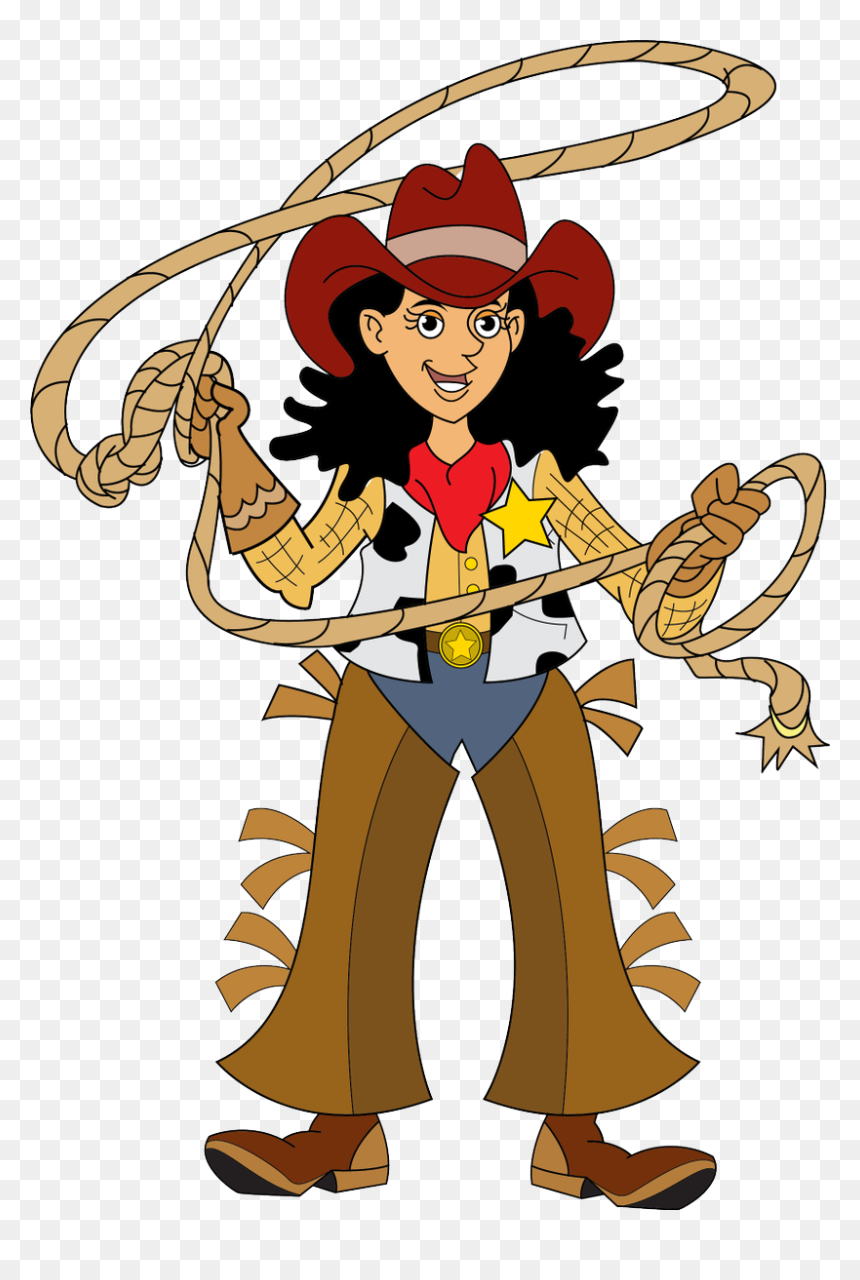 Happy "i Love Cowboys And Cowgirls Day - Cartoon, HD Png Download - cowgirl clipart png