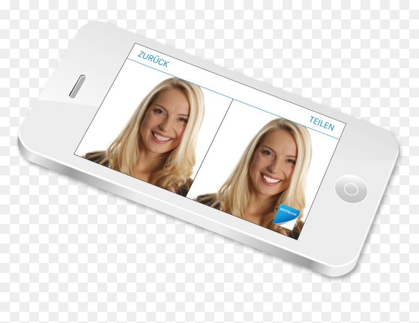 Whiten Teeth In New Or Existing Photos On Your Phone - Smartphone, HD Png Download - white teeth png