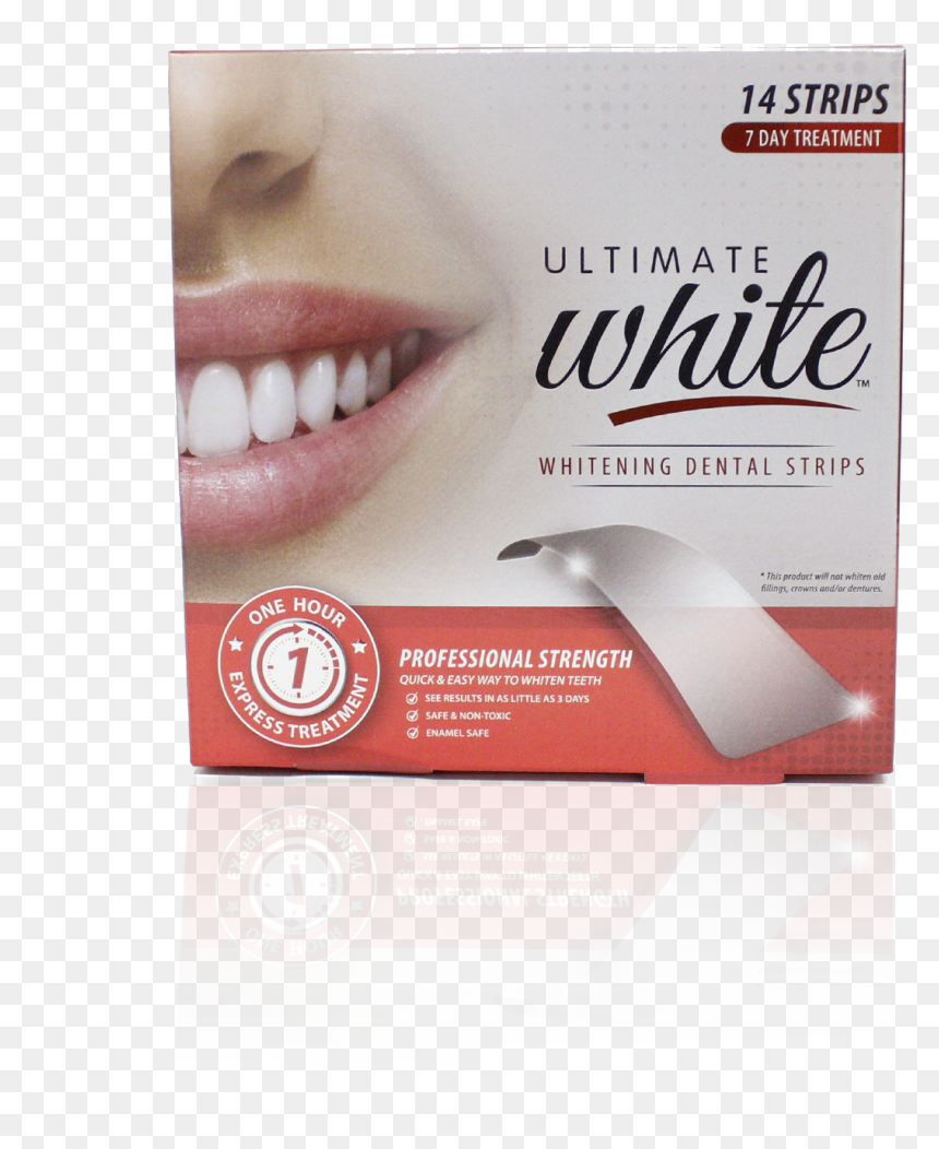 Ultimate White Whitening Strips, HD Png Download - white teeth png