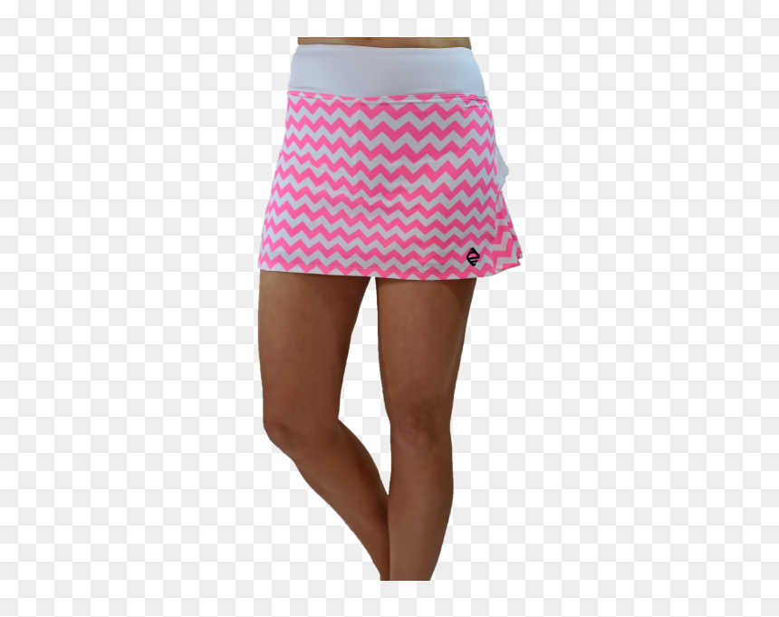 Woven Chevron Skirt- Hot Pink W White - Short Pink Chevron Skirt, HD Png Download - pink skirt png