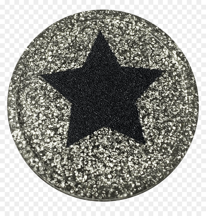 Circle, HD Png Download - silver glitter star png