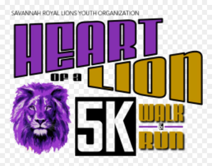 Heart Of A Lion 5k Walk & Run - Masai Lion, HD Png Download - royal lion png
