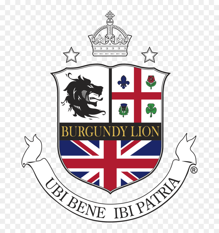 Burgundy Lion Logo Black - Burgundy Lion, HD Png Download - royal lion png