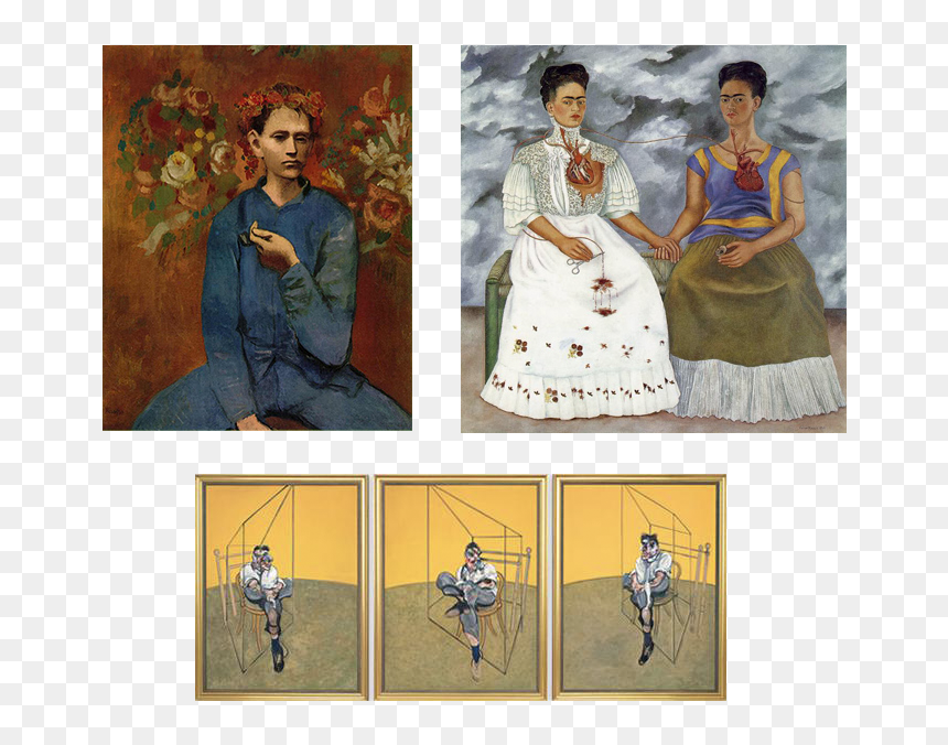 Untitled-2 - Frida Kahlo Paintings Dos Fridas, HD Png Download - sigmund freud png